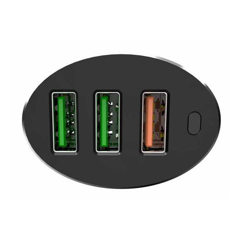 Multiline Xtreme 3-Port Car Charger - 6.6A / 36W - incl. Lightning USB Cable - MW73Q