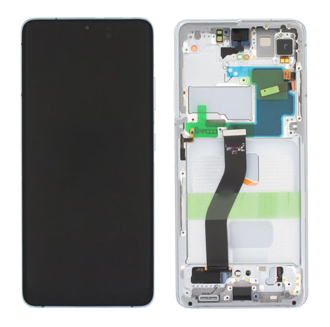 Écran Samsung SM-G998B Galaxy S21 Ultra LCD + Écran Tactile + Cadre - GH82-26035B/GH82-26036B - (Sans Appareil Photo/Batterie) - Argent