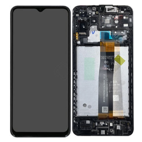 Samsung SM-A136B Ecran LCD + Tactile + Châssis Galaxy A13 5G - GH82-29077A/GH82-29078A - Noir