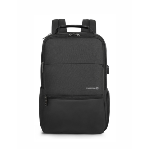 Swissten Smart Laptop Bag - Pour ordinateur portable jusqu'à 15,6'' - Noir