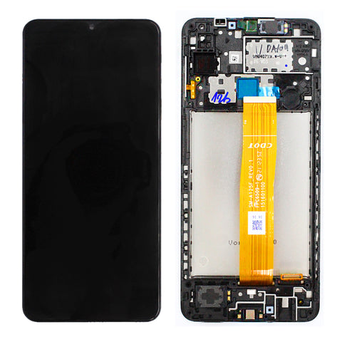 Samsung SM-A125F Galaxy A12 LCD Display + Touchscreen + Frame - Black (origineel)