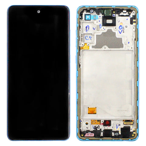 Samsung SM-A725F Ecran LCD + Tactile + Châssis Galaxy A72 4G - GH82-25460B/GH82-25849B - Bleu