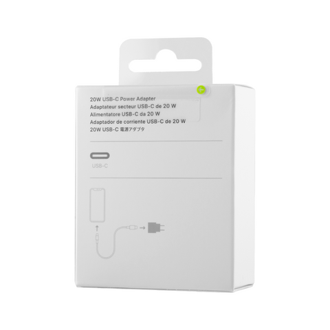 Adaptateur secteur Apple 20 W USB-C - Emballage de vente au détail - AP-MHJE3ZM/A