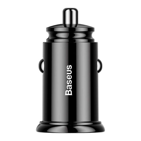 Baseus Car Charger Circular Plastic A+A Dual Quick Charge 3.0 30W Black (CCALL-YD01)