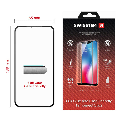 Swissten iPhone 11 Pro Tempered Glass - Full Glue - Black