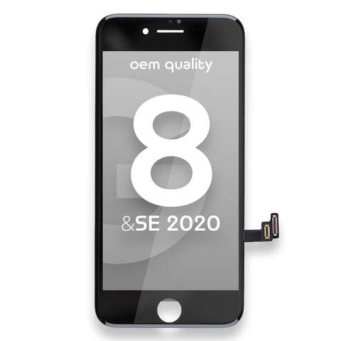 Apple iPhone 8/iPhone SE (2020)/iPhone SE (2022) Écran LCD + Écran Tactile - Qualité OEM - Noir